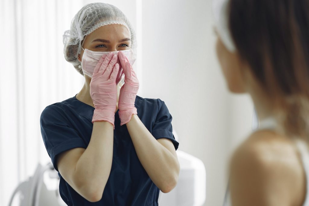 woman in hospital