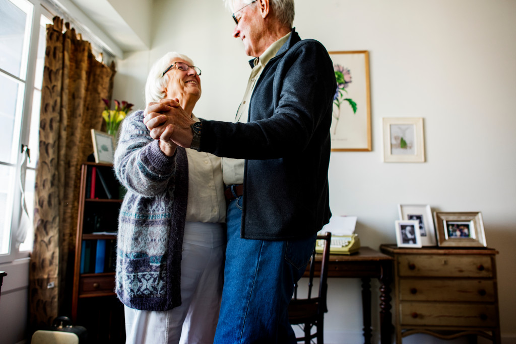 Grandparents dancing