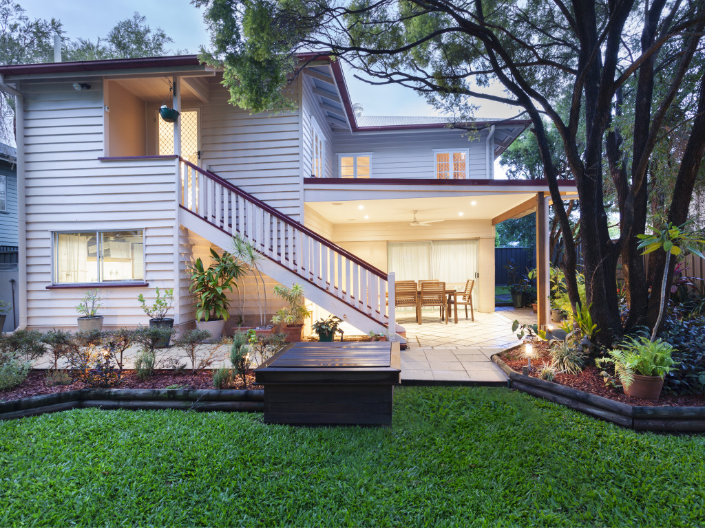 an overview of a house from outside