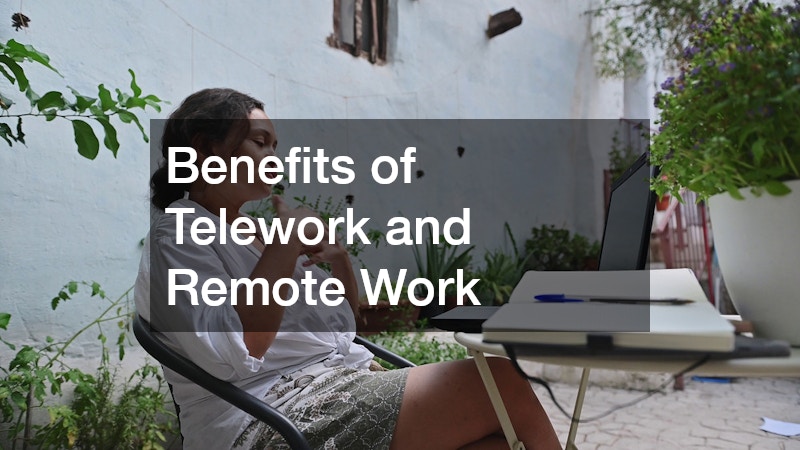 woman working remotely